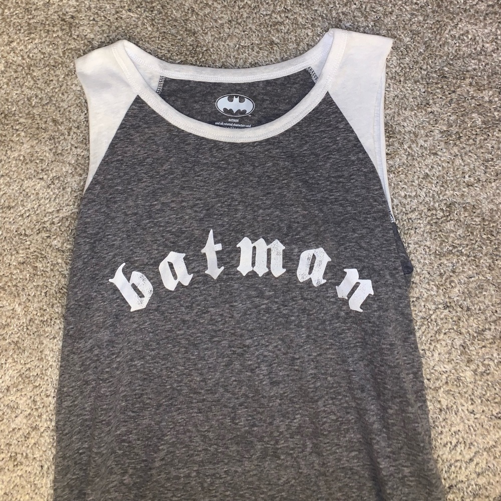 DC Comics Batman Gray & White tank top size S - Picture 5 of 8